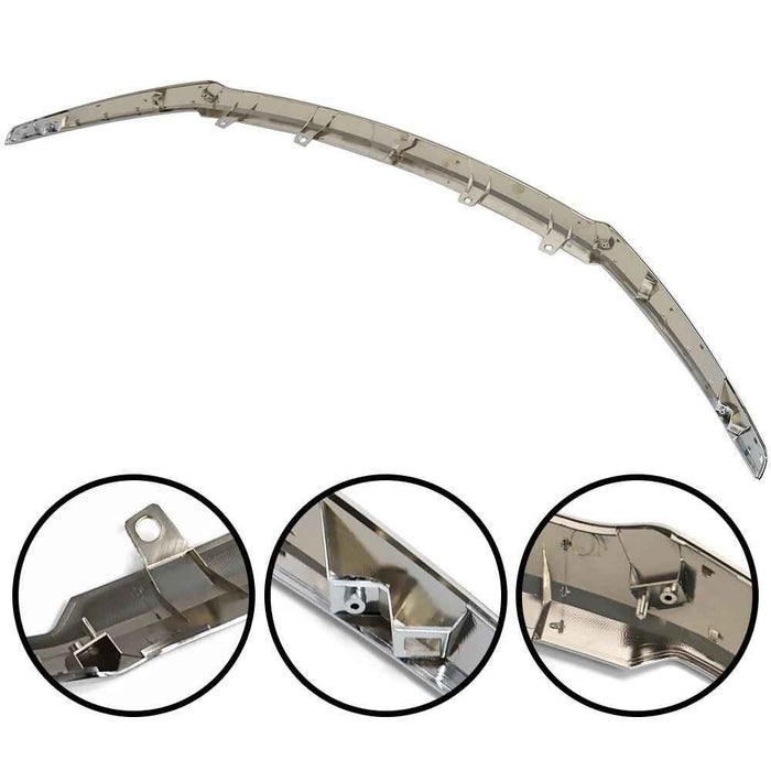 DURAFORCE For Honda Pilot 2016 2017 Front Bumper Upper Grille Trim HO1217108 Chrome Silver