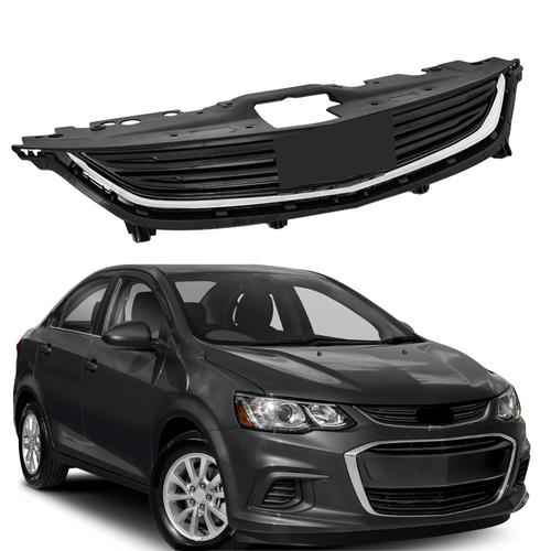 DURAFORCE Fit For Chevy Sonic 17-20 Matte Black+Chrome GM1200736 Front Upper Grille Grill