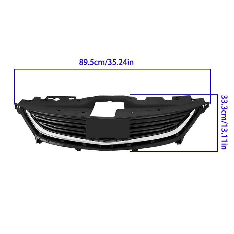 DURAFORCE Fit For Chevy Sonic 17-20 Matte Black+Chrome GM1200736 Front Upper Grille Grill