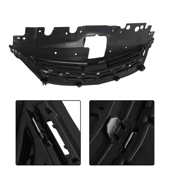 DURAFORCE Fit For Chevy Sonic 17-20 Matte Black+Chrome GM1200736 Front Upper Grille Grill