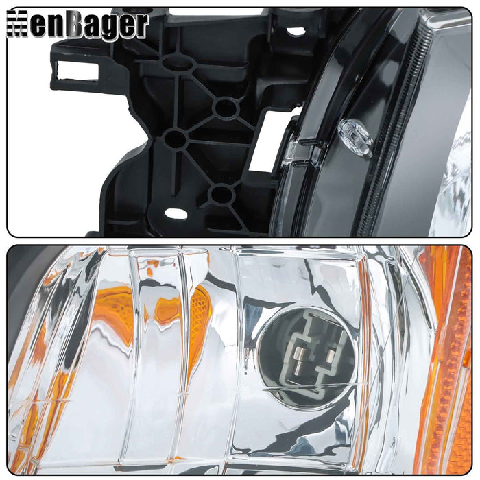 DURAFORCE Pair Halogen Headlamps For 2003 2004 Subaru Forester Black Headlights Assembly