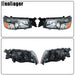DURAFORCE Pair Halogen Headlamps For 2003 2004 Subaru Forester Black Headlights Assembly