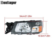 DURAFORCE Pair Halogen Headlamps For 2003 2004 Subaru Forester Black Headlights Assembly
