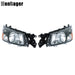 DURAFORCE Pair Halogen Headlamps For 2003 2004 Subaru Forester Black Headlights Assembly