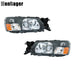 DURAFORCE Pair Halogen Headlamps For 2003 2004 Subaru Forester Black Headlights Assembly
