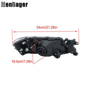 DURAFORCE Pair Halogen Headlamps For 2003 2004 Subaru Forester Black Headlights Assembly