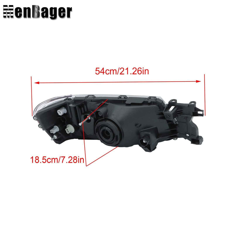 DURAFORCE Pair Halogen Headlamps For 2003 2004 Subaru Forester Black Headlights Assembly