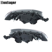 DURAFORCE Pair Halogen Headlamps For 2003 2004 Subaru Forester Black Headlights Assembly