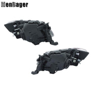 DURAFORCE Pair Halogen Headlamps For 2003 2004 Subaru Forester Black Headlights Assembly