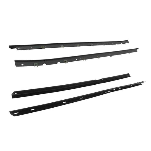 DURAFORCE For Chevy Corvette 1990-1996 4Pcs Black Window Sweep Weatherstrip Felt Seal Kit