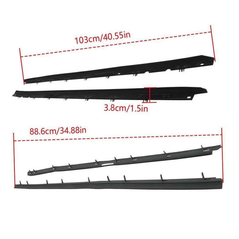 DURAFORCE For Chevy Corvette 1990-1996 4Pcs Black Window Sweep Weatherstrip Felt Seal Kit