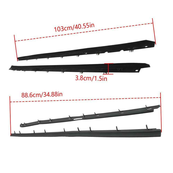 DURAFORCE For Chevy Corvette 1990-1996 4Pcs Black Window Sweep Weatherstrip Felt Seal Kit