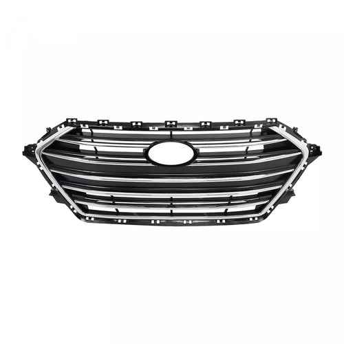 DURAFORCE Front Grille+Radiator Cover+Bumper Lid+4 Bracket For Hyundai Elantra 2017-2018