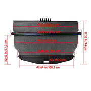 DURAFORCE Rear Cargo Cover For Chevrolet Equinox Security 2010-2017 Trunk Shielding Black