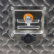 DURAFORCE 24 Inch Aluminum Diamond Plate Tool Underbody Box With T - Handle Latch