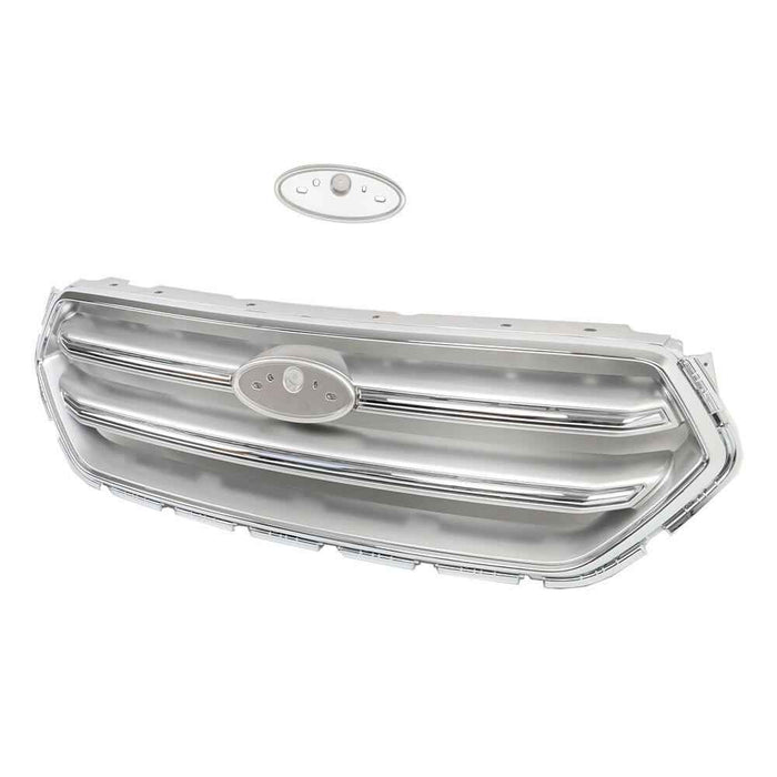 DURAFORCE Fit For Ford Escape 2017-2019 Front Hood Upper Horizontal Grille ABS Plastic