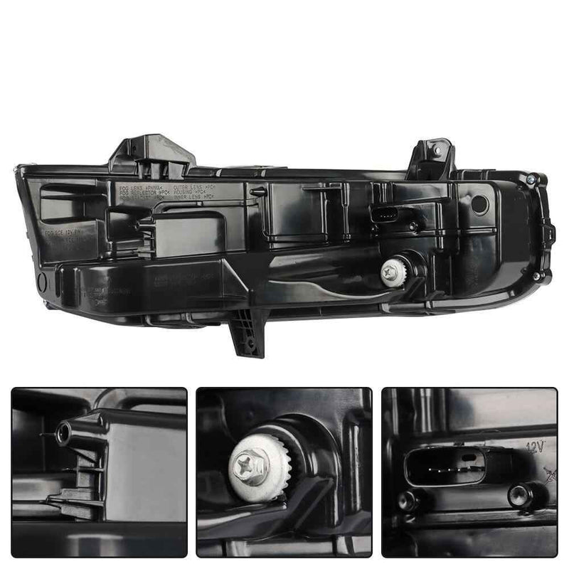 DURAFORCE Driver Left Side For Ford Mustang 2018-2020 Fog Light LED Turn Signal Lamp