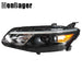DURAFORCE For Chevy Malibu 2016 2017 2018 Driver Side Black Clear Headlight Halogen