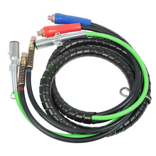 DURAFORCE 12FT 3-in-1 Wrap Power Air Line ABS Cord And Air Hoses For Semi Truck Tractor