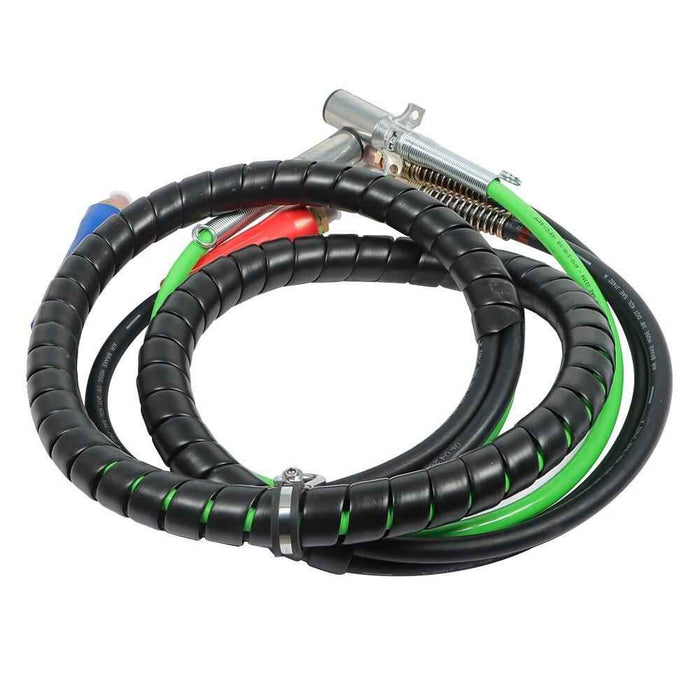 DURAFORCE 12FT 3-in-1 Wrap Power Air Line ABS Cord And Air Hoses For Semi Truck Tractor