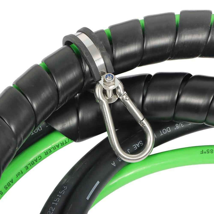 DURAFORCE 12FT 3-in-1 Wrap Power Air Line ABS Cord And Air Hoses For Semi Truck Tractor
