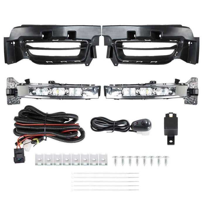DURAFORCE Pair of Fog Lights LED Lamps w/Switch+Wiring Kits For 2015-2020 Dodge Charger