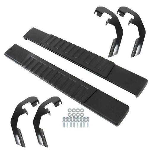 DURAFORCE Black Power Coating Running Board For 19-24 Silverado/Sierra Truck Side Step 6"