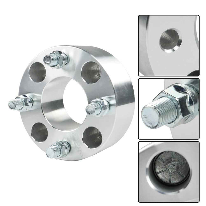 DURAFORCE 4× 2" Wheel Spacers 4x101.6 1/2"x20 For EZ GO EZGO Club Cars Golf Carts Silver