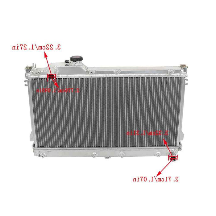 DURAFORCE For 1989-1997 Mazda Miata MX-5 Full Aluminum 2 Row Core Racing Radiator Bolt On