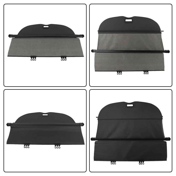 DURAFORCE Rear Trunk Cargo Cover Shade Area For 2015-2018 Nissan Murano Retractable Black