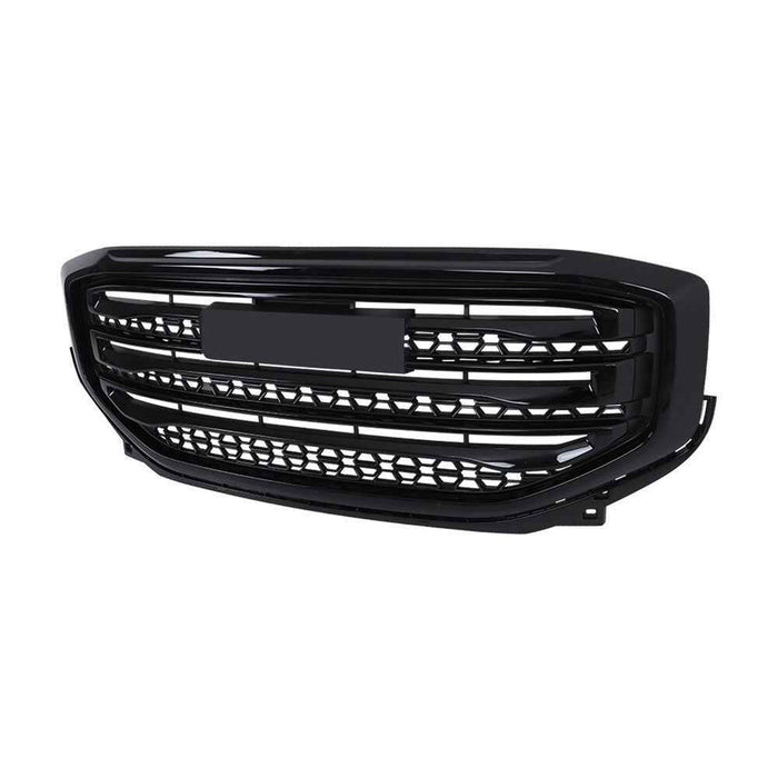 DURAFORCE Front Bumper Grille For 2017-2019 GMC Acadia SLE SL Gloss Black Grill Plastic