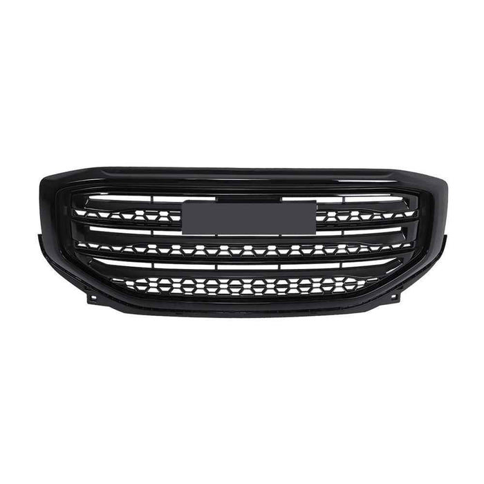 DURAFORCE Front Bumper Grille For 2017-2019 GMC Acadia SLE SL Gloss Black Grill Plastic