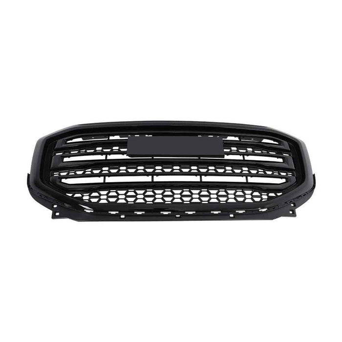 DURAFORCE Front Bumper Grille For 2017-2019 GMC Acadia SLE SL Gloss Black Grill Plastic