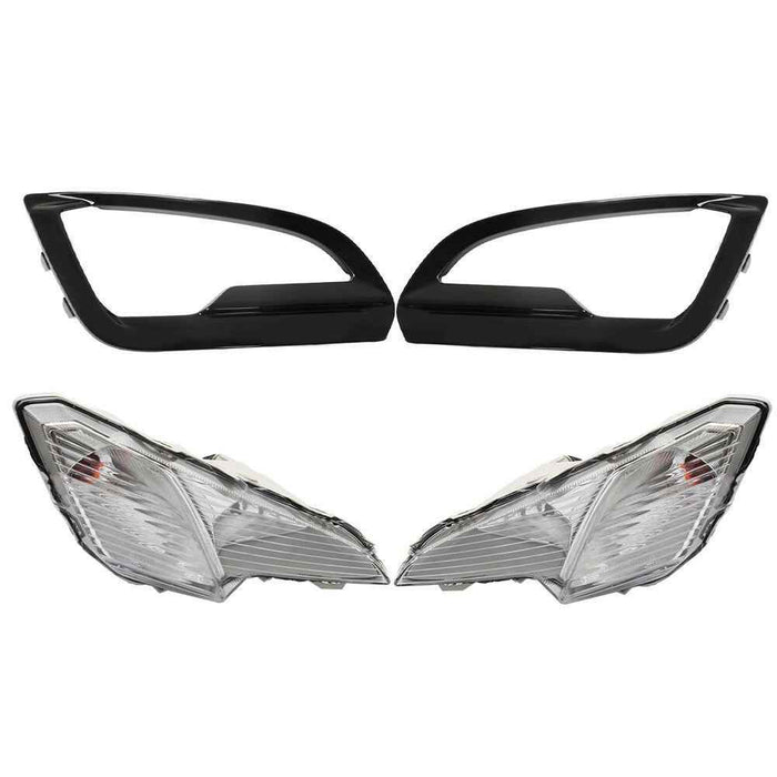 DURAFORCE For 2018-2022 Ford EcoSport Pair of Front Fog Lights Lamps w/Cover Bezel kits