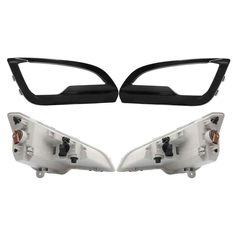 DURAFORCE For 2018-2022 Ford EcoSport Pair of Front Fog Lights Lamps w/Cover Bezel kits