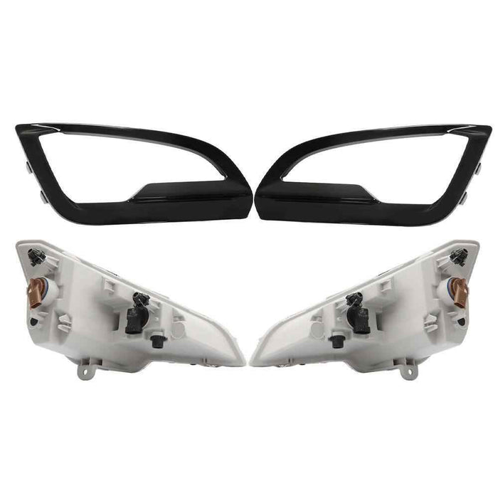 DURAFORCE For 2018-2022 Ford EcoSport Pair of Front Fog Lights Lamps w/Cover Bezel kits