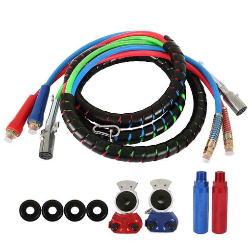 DURAFORCE Air Line Hose For Semi Truck Tractor Trailer 15FT 3-in-1 Wrap w/Accessories