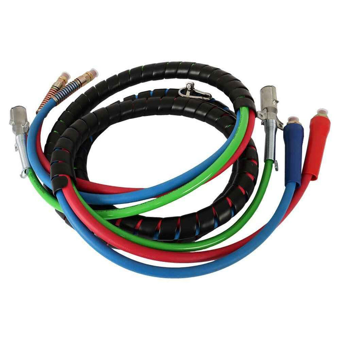 DURAFORCE Air Line Hose For Semi Truck Tractor Trailer 15FT 3-in-1 Wrap w/Accessories