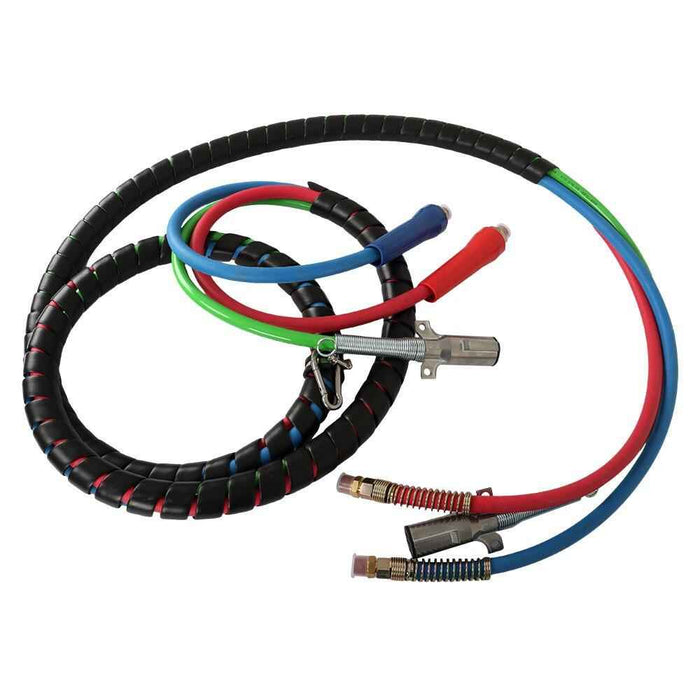 DURAFORCE Air Line Hose For Semi Truck Tractor Trailer 15FT 3-in-1 Wrap w/Accessories