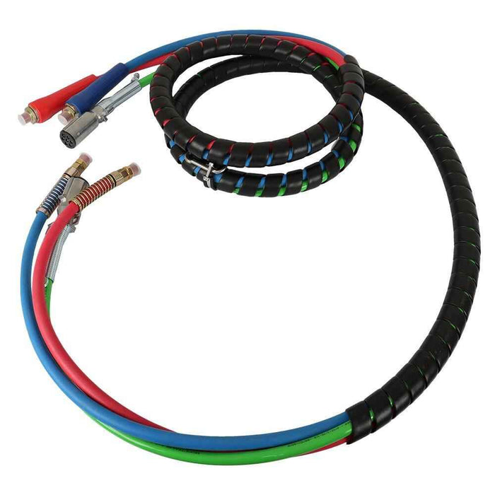 DURAFORCE Air Line Hose For Semi Truck Tractor Trailer 15FT 3-in-1 Wrap w/Accessories