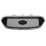 DURAFORCE Front Upper Grille Grill For 2013-2018 Ford Taurus SHO Matte Black Mesh Style