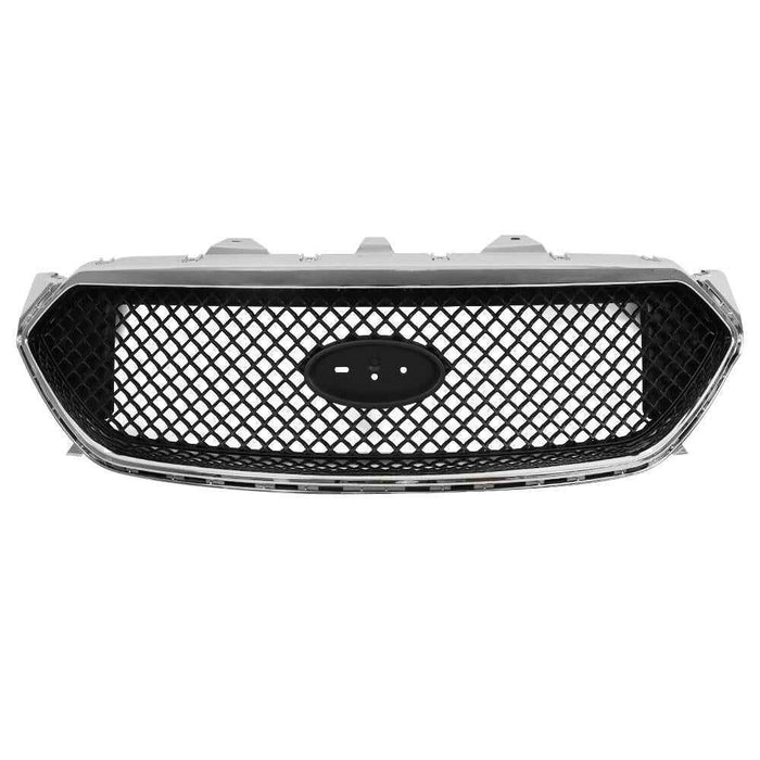DURAFORCE Front Upper Grille Grill For 2013-2018 Ford Taurus SHO Matte Black Mesh Style