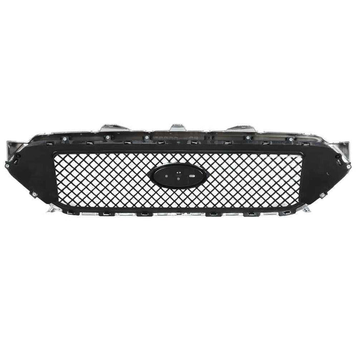 DURAFORCE Front Upper Grille Grill For 2013-2018 Ford Taurus SHO Matte Black Mesh Style