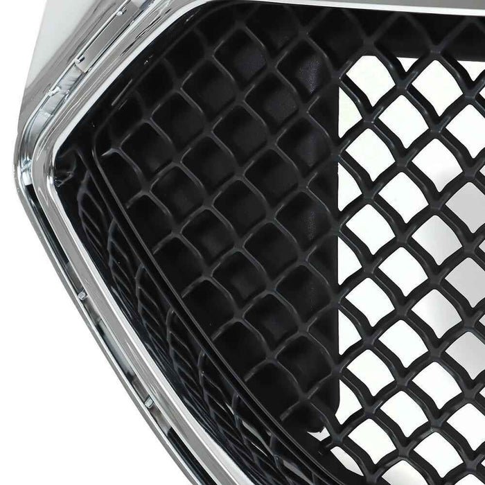 DURAFORCE Front Upper Grille Grill For 2013-2018 Ford Taurus SHO Matte Black Mesh Style