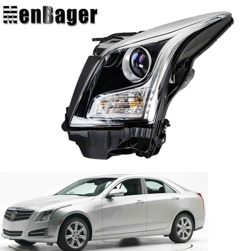 DURAFORCE Left Side For Cadillac ATS 2013-16 17 18 Headlight Headlamp Assembly Halogen