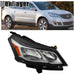 DURAFORCE Headlight W/O Bulb For Chevy Traverse 2013 14 15 16 17 Right Side Chrome Halogen