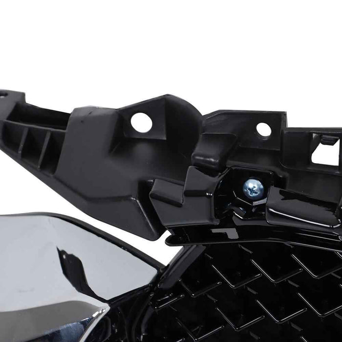 DURAFORCE Front Grille Black Fit For 2017-2021 Mazda CX5 CX-5 W/Chrome Honeycomb Grill