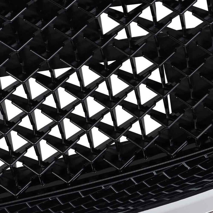 DURAFORCE Front Grille Black Fit For 2017-2021 Mazda CX5 CX-5 W/Chrome Honeycomb Grill