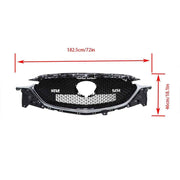 DURAFORCE Front Grille Black Fit For 2017-2021 Mazda CX5 CX-5 W/Chrome Honeycomb Grill