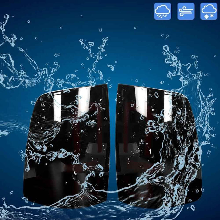 DURAFORCE Pair Black Tail Light For 10-18 Ram 2500 3500/09-18 Dodge Ram 1500 LED Lamp